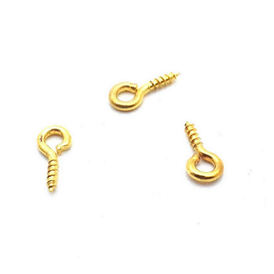Tiges à vis avec œil – Métal argenté foncé , doré ou bronze– 8x4mm
