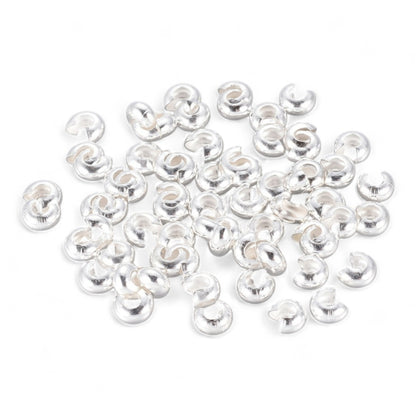 50 Crimp Beads Cover – Cache-perles à écraser ou à nœud: 4mm