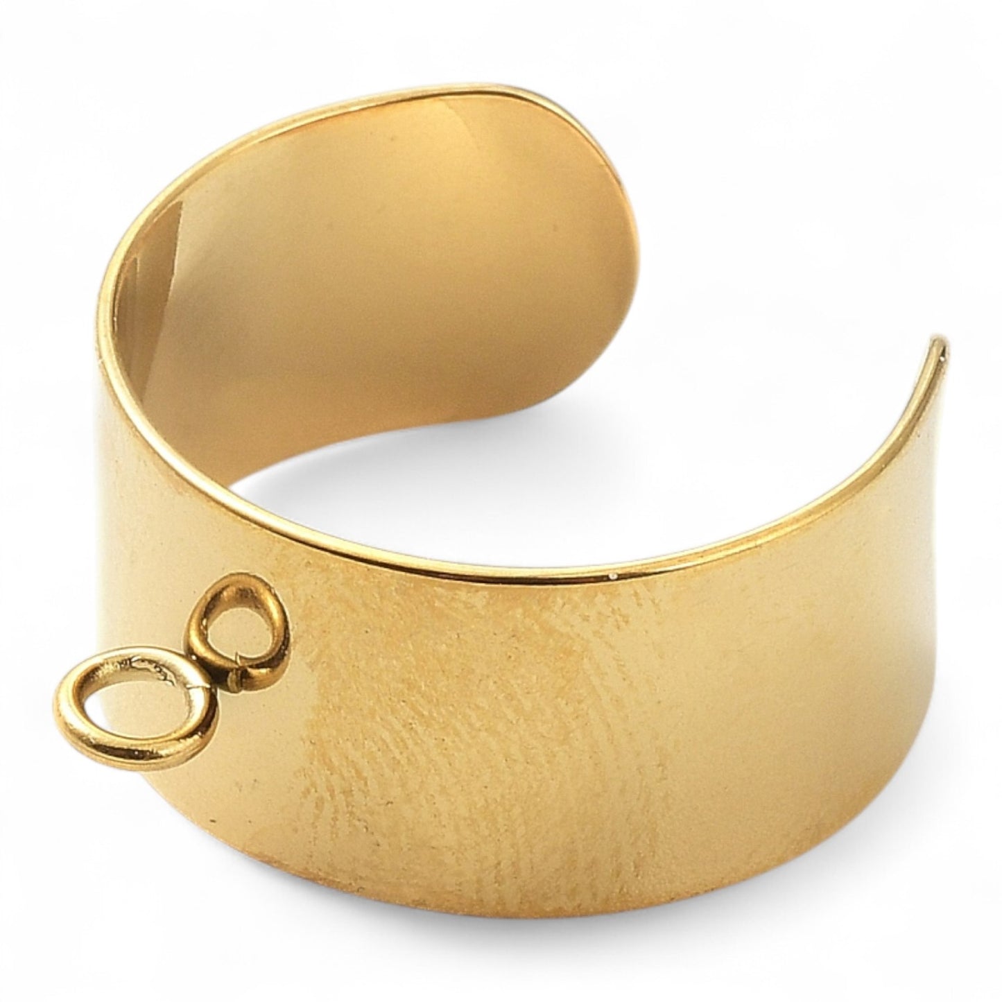 Bague Ouverte en Acier Inoxydable 304 – Base à Boucle – Or 18K ou Acier