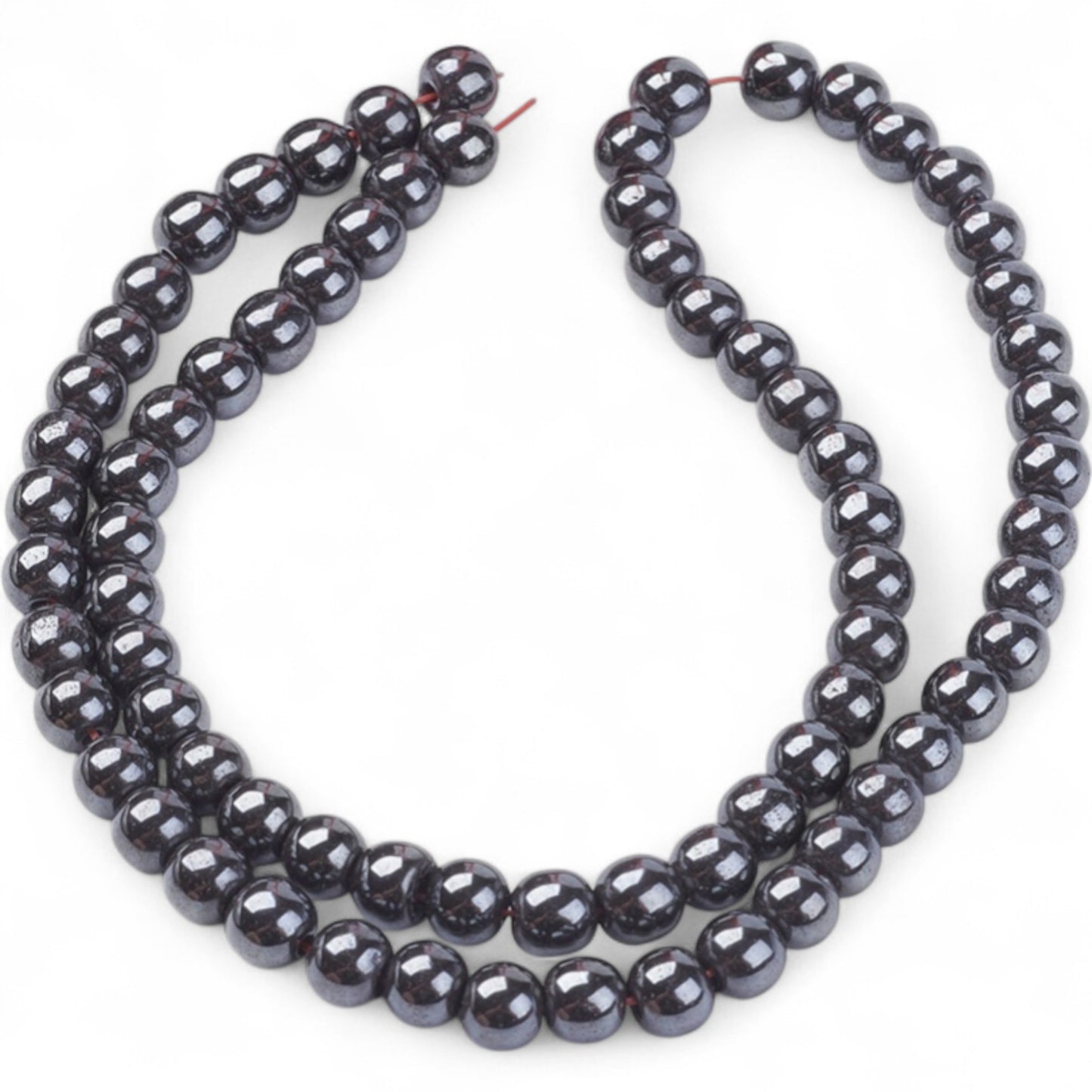 x10 Perles Rondes en Hématite Synthétique Non Magnétique – 6 mm ou 10 mm