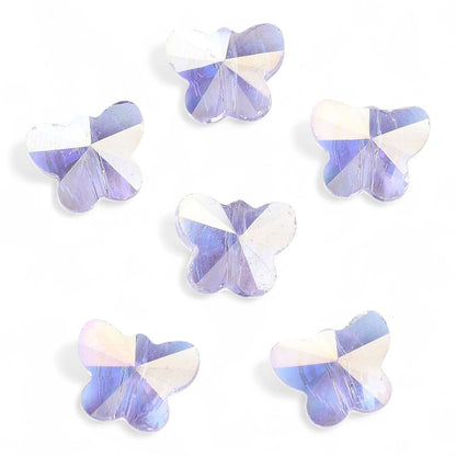 x10 Perles Papillons en Verre Électrolytique – AB