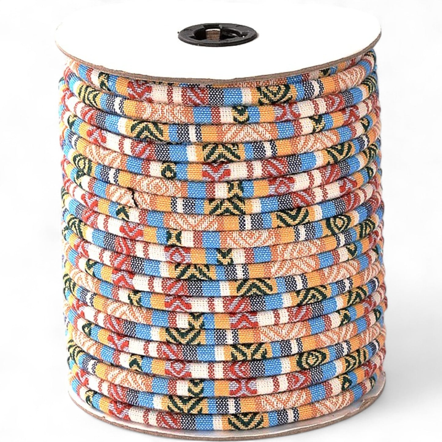50cm de Cordon Tissu Ethnique – Couleurs au choix – Ø 4 mm