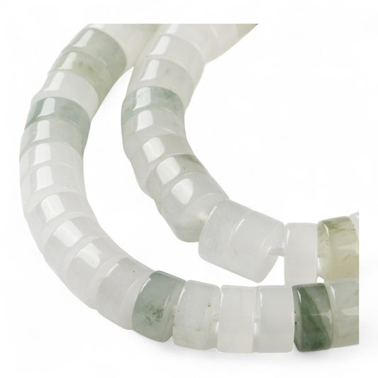 x20 Perles Heishi en Quartz Naturel – Disques 6 x 3 mm