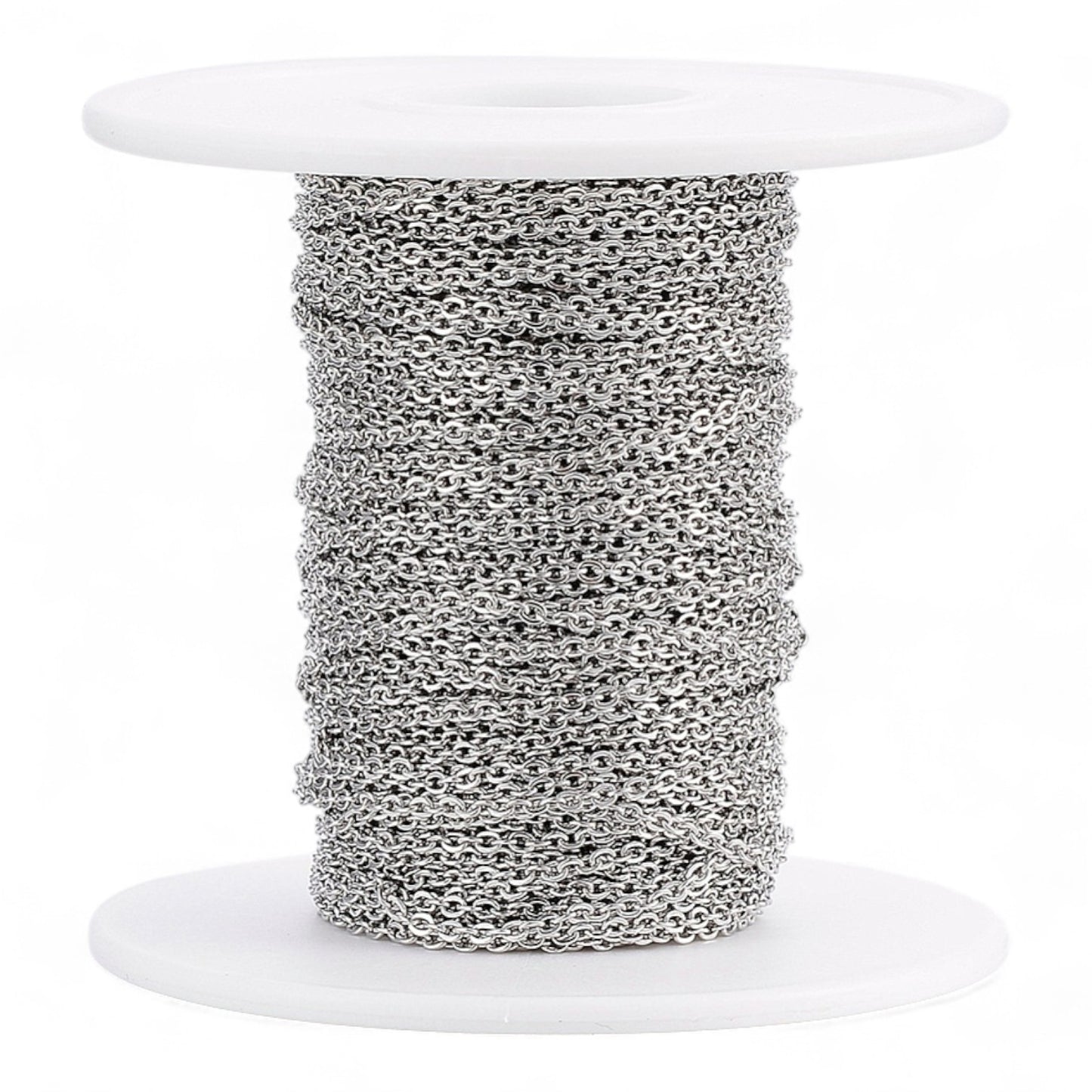 x20cm Chaînes Ovales Plates en Acier Inoxydable 304 – 2 mm