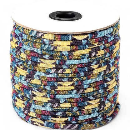 50cm de Cordon Tissu Ethnique – Couleurs au choix – Ø 4 mm