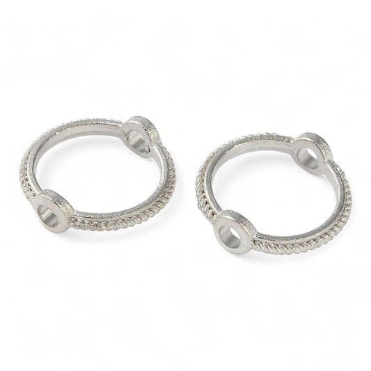 x20 Cadres de Perles en Alliage – Argenté ou Doré – Ø 10,5 mm