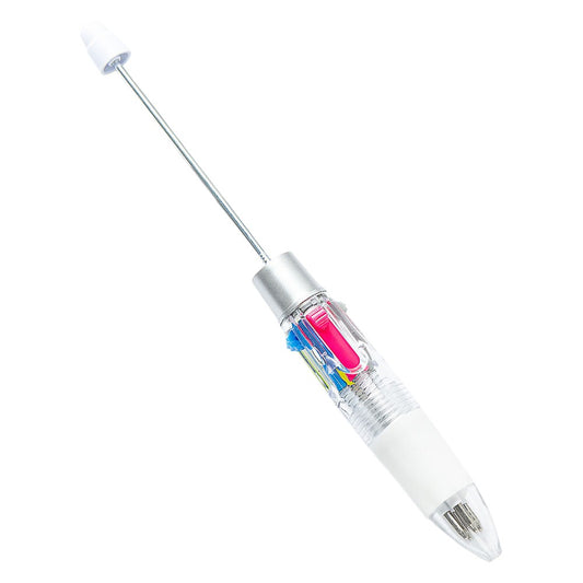 Stylo 4 couleurs à personnaliser – Blanc, Rose ou Violet