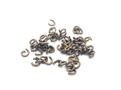 Anneaux de jonction (jump rings) couleur Bronze, taille au choix