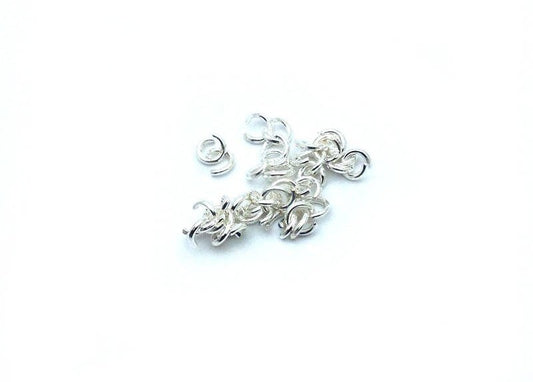 Anneaux de jonction (jump rings) couleur Argenté clair, taille au choix