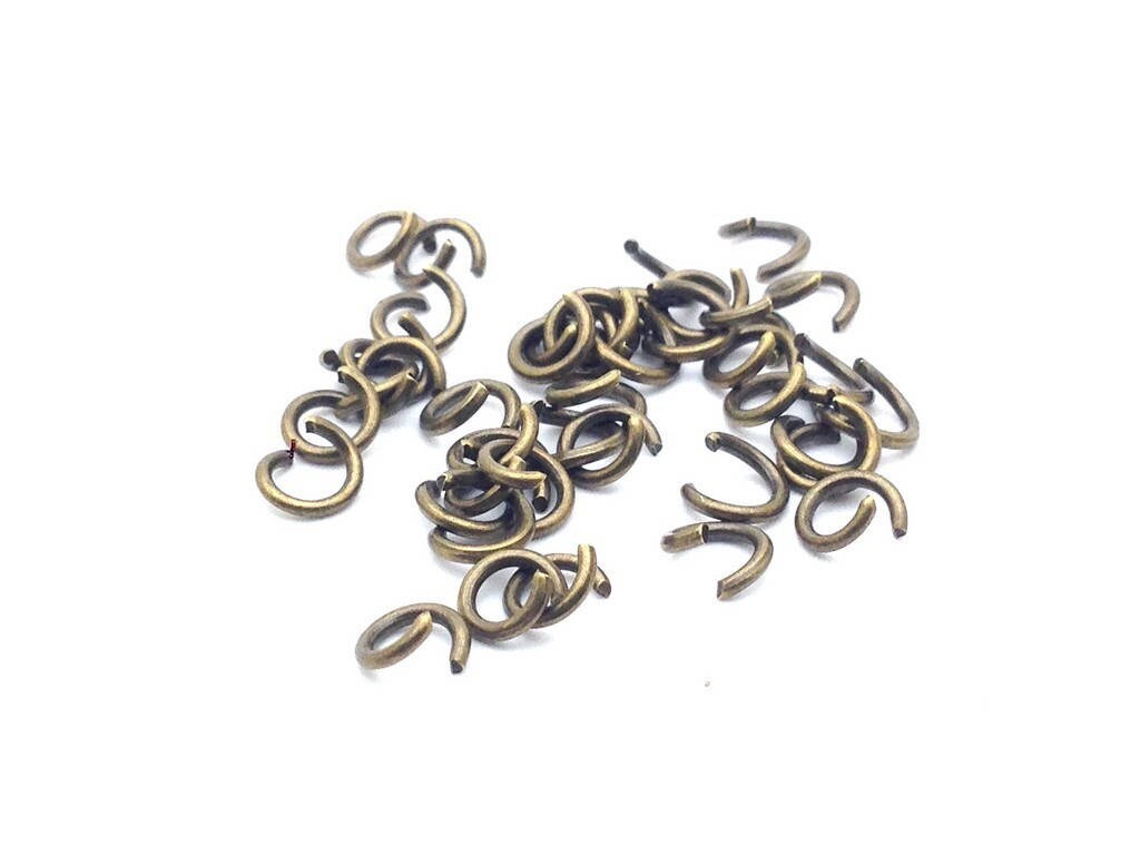 Anneaux de jonction (jump rings) couleur Bronze, taille au choix