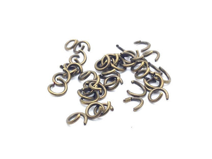 Anneaux de jonction (jump rings) couleur Bronze, taille au choix