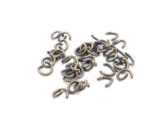 Anneaux de jonction (jump rings) couleur Bronze, taille au choix
