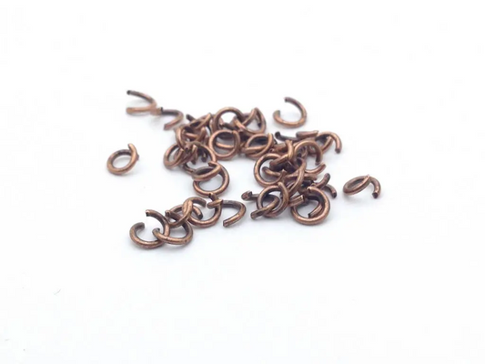 Anneaux de jonction (jump rings) couleur Cuivre, taille au choix