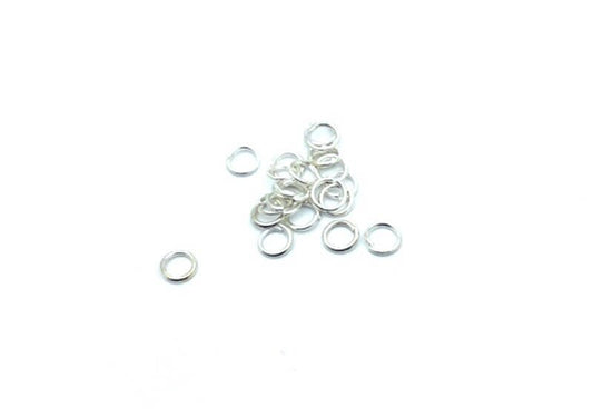 Anneaux de jonction (jump rings) couleur Argenté clair, taille au choix