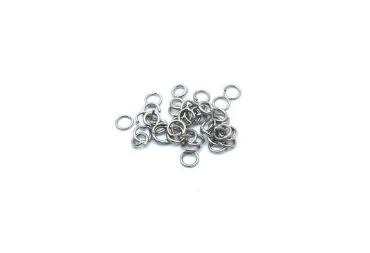 Anneaux de jonction (jump rings) couleur Argenté foncé, taille au choix