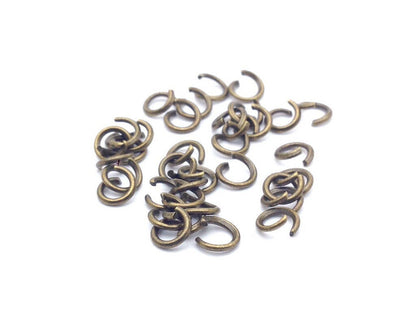 Anneaux de jonction (jump rings) couleur Bronze, taille au choix