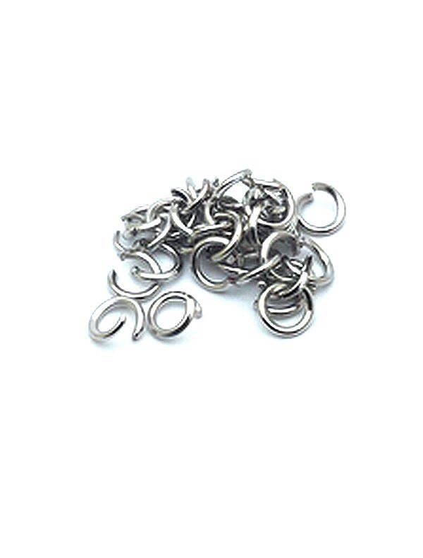 Anneaux de jonction (jump rings) couleur Argenté foncé, taille au choix