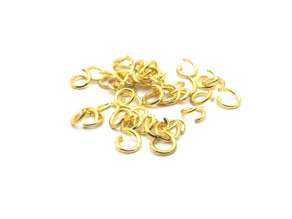 Anneaux de jonction (jump rings) couleur Doré, taille au choix