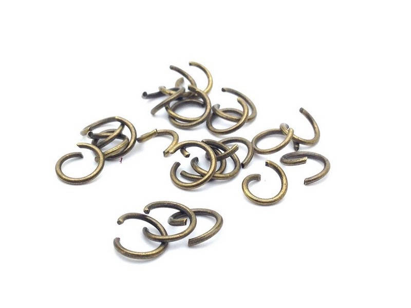 Anneaux de jonction (jump rings) couleur Bronze, taille au choix
