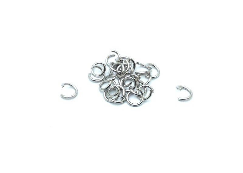 Anneaux de jonction (jump rings) couleur Argenté foncé, taille au choix
