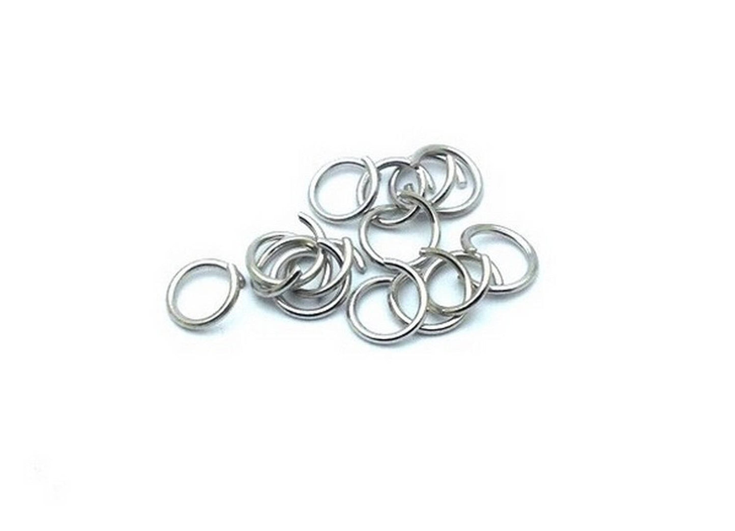 Anneaux de jonction (jump rings) couleur Argenté foncé, taille au choix
