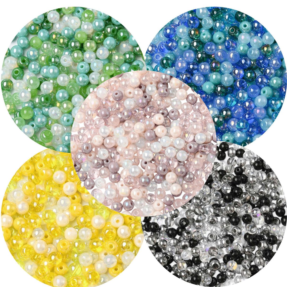 Collection de Perles en verre – “Tiny Color” – 4 mm x20g