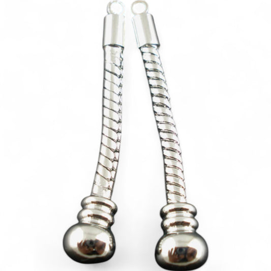 x2 Pendants d’oreilles maille serpent – Compatibles perles européennes
