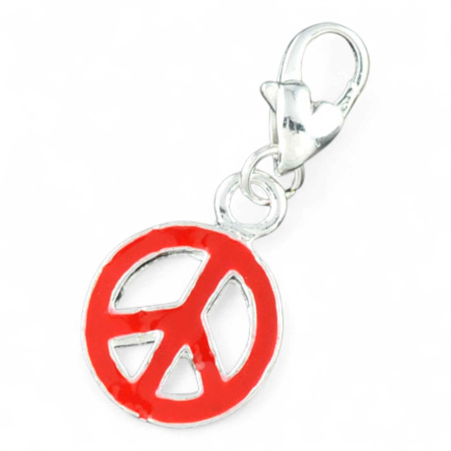 x1 Charm Peace and Love Émaillé – 33 mm | Rouge ou Noir