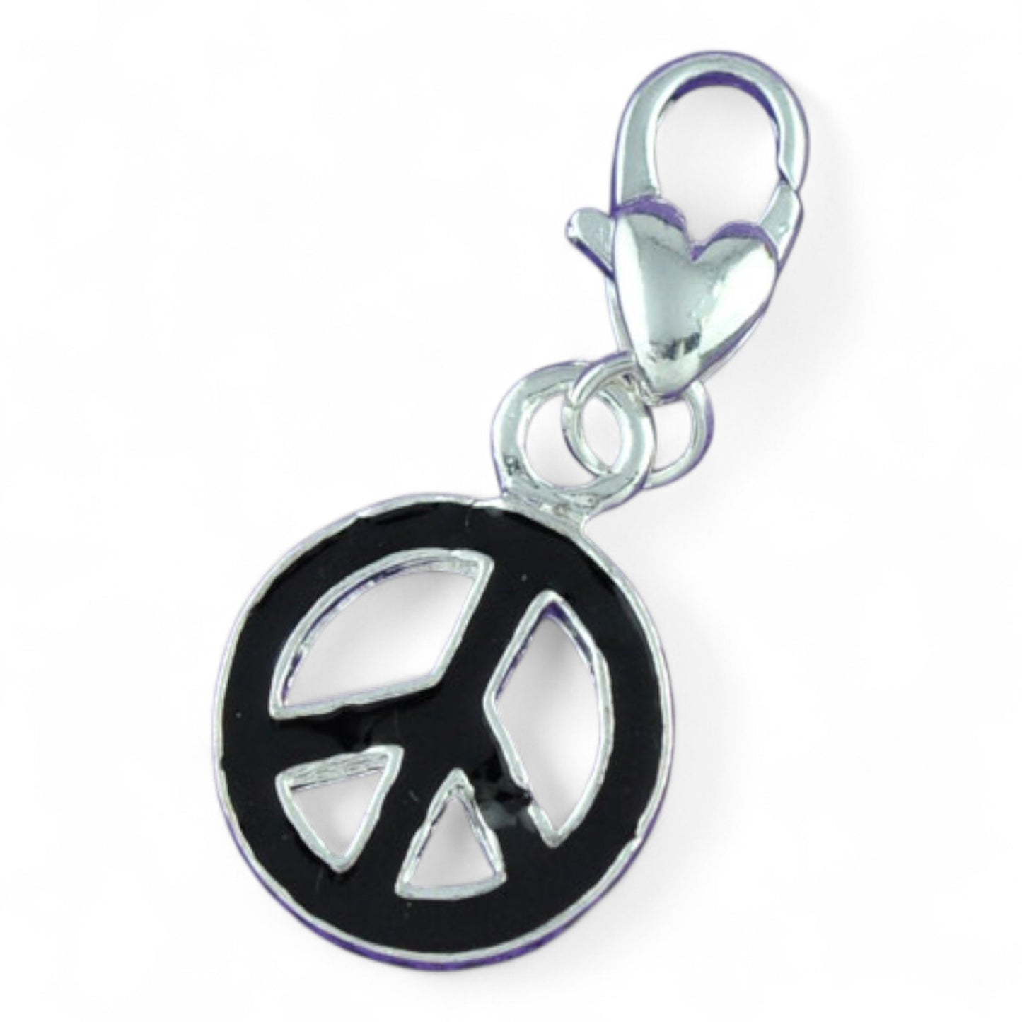 x1 Charm Peace and Love Émaillé – 33 mm | Rouge ou Noir