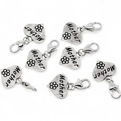 Charm Cœur "Mother" à Fermoir – 31 x 17 mm