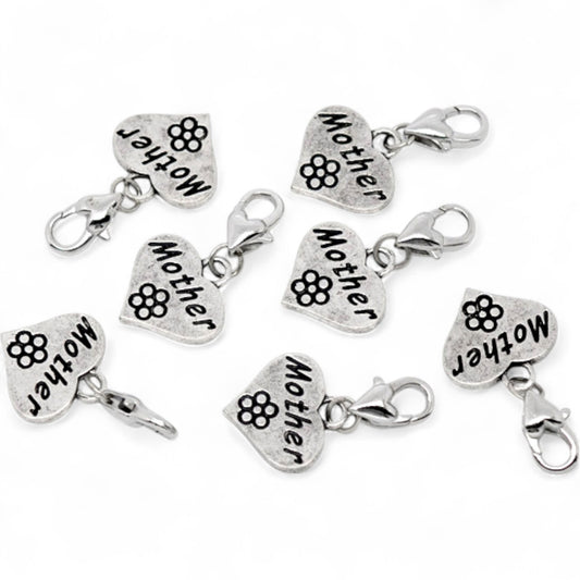 Charm Cœur "Mother" à Fermoir – 31 x 17 mm