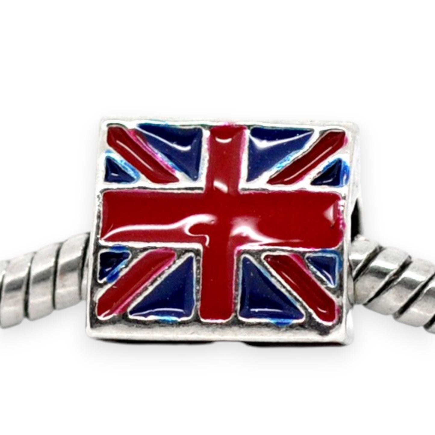 x1 Perles Charm Européen – Drapeau UK – 12x10 mm