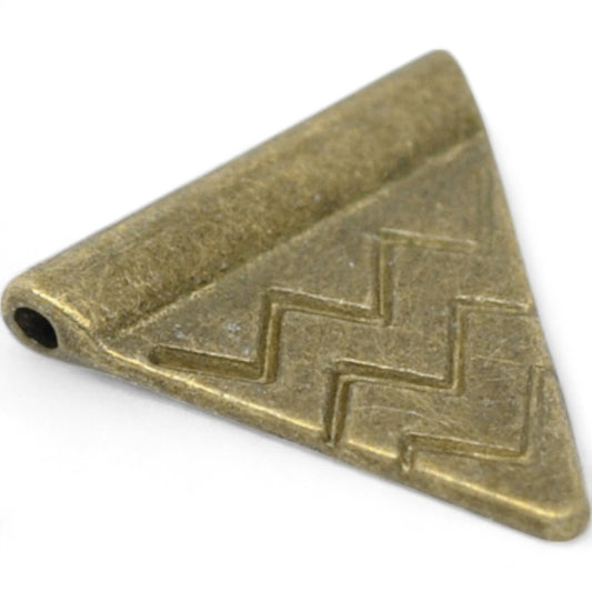 x2 Pendentifs Intercalaires Triangle – Bronze Antique – 14 mm