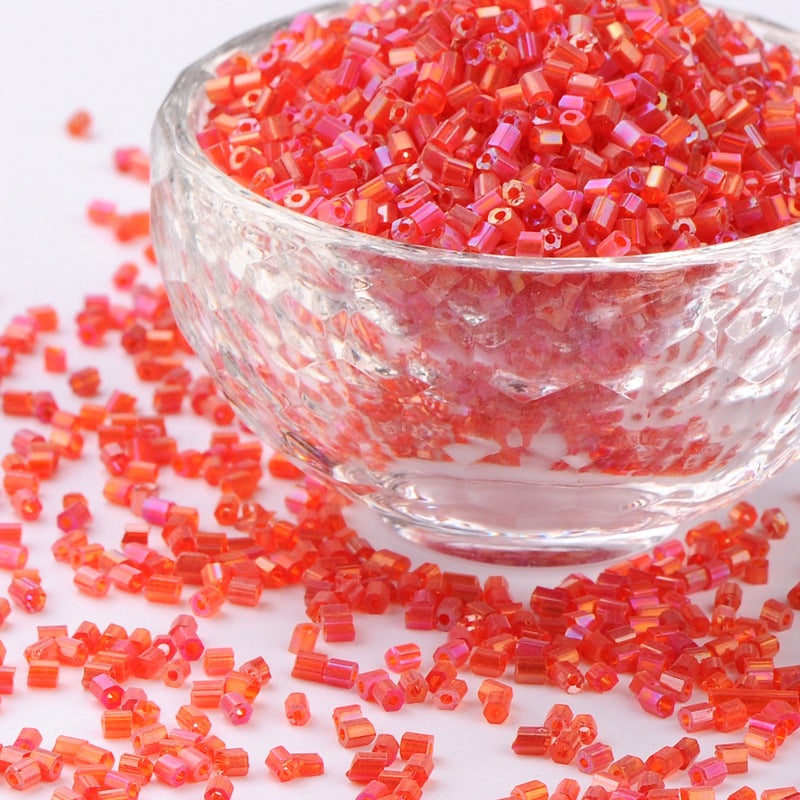 Perles de rocaille "cut" en verre – Taille 11/0 (~2,2mm) -25g