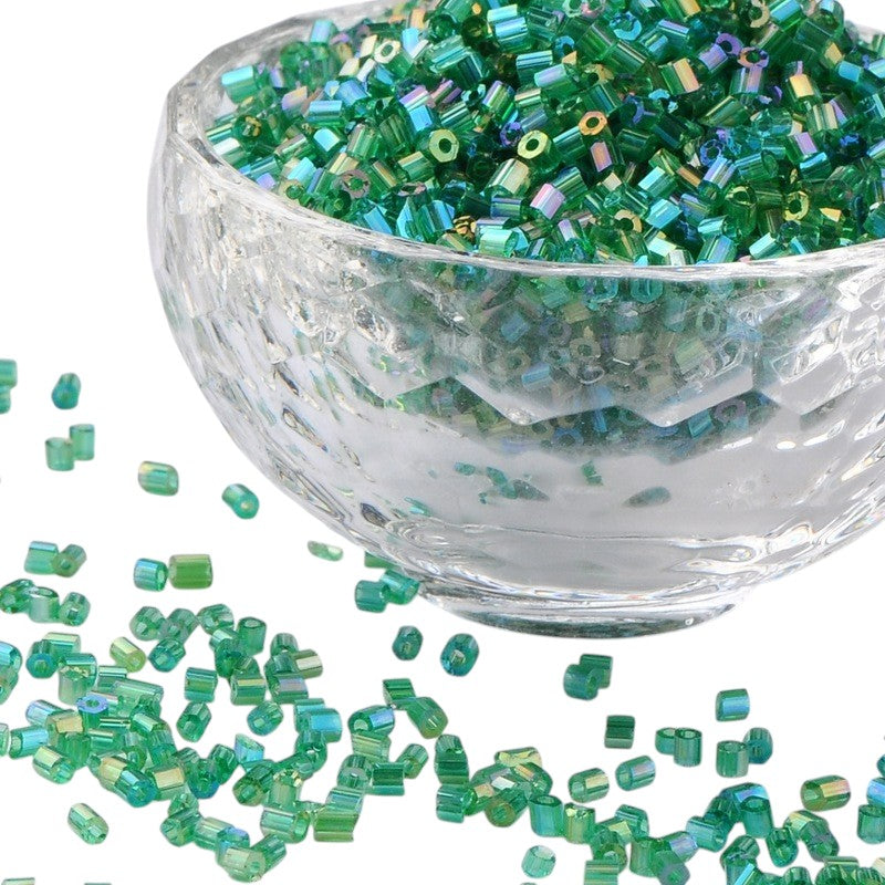 Perles de rocaille "cut" en verre – Taille 11/0 (~2,2mm) -25g
