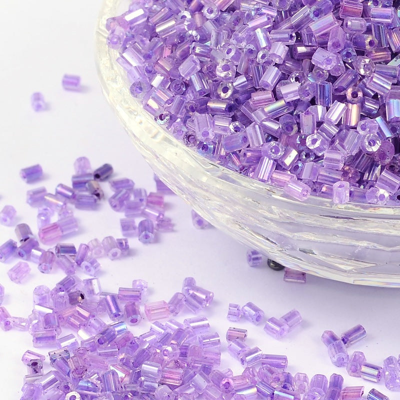 Perles de rocaille "cut" en verre – Taille 11/0 (~2,2mm) -25g