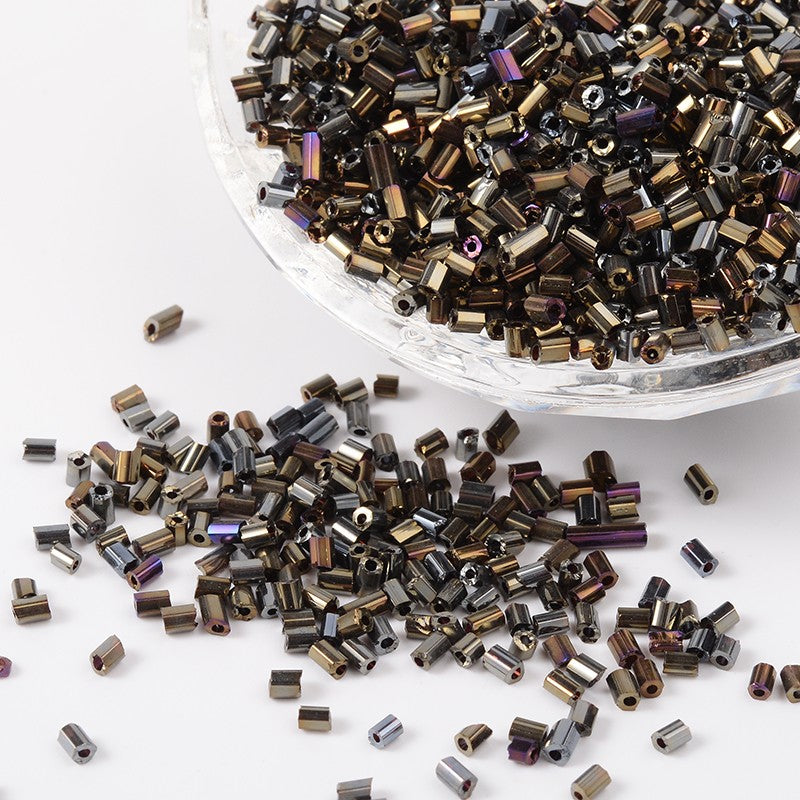 Perles de rocaille "cut" en verre – Taille 11/0 (~2,2mm) -25g