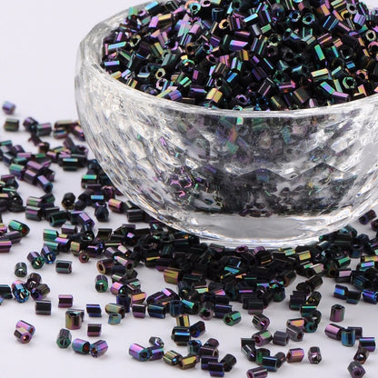 Perles de rocaille "cut" en verre – Taille 11/0 (~2,2mm) -25g