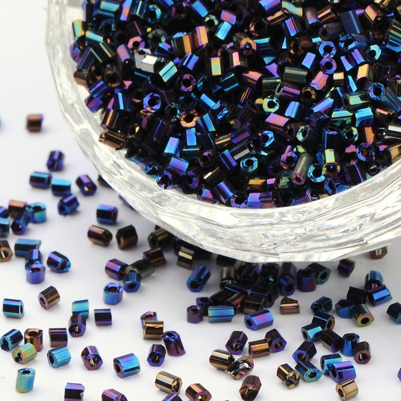 Perles de rocaille "cut" en verre – Taille 11/0 (~2,2mm) -25g