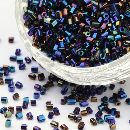 Perles de rocaille "cut" en verre – Taille 11/0 (~2,2mm) -25g
