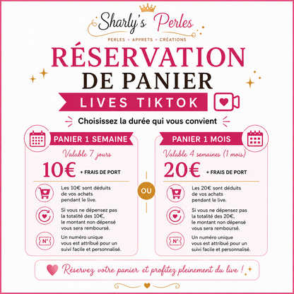 Réservation de Panier – Vente directe Live | Acompte + Frais de livraison