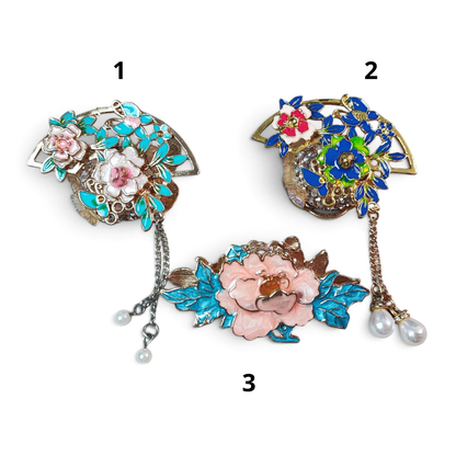 Perle XL spéciale tige – Émaillée avec pendentif – Coloris au choix