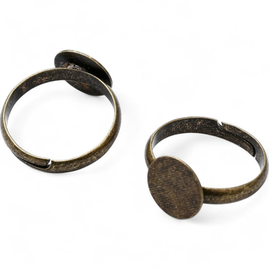 x1 Support de Bague Réglable – Plateau 10 mm – Finition Bronze