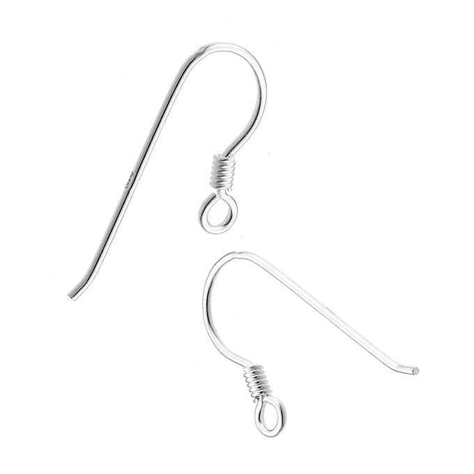 1 Paire de crochets classiques – Argent 925, 16x15mm - Qualité Italienne