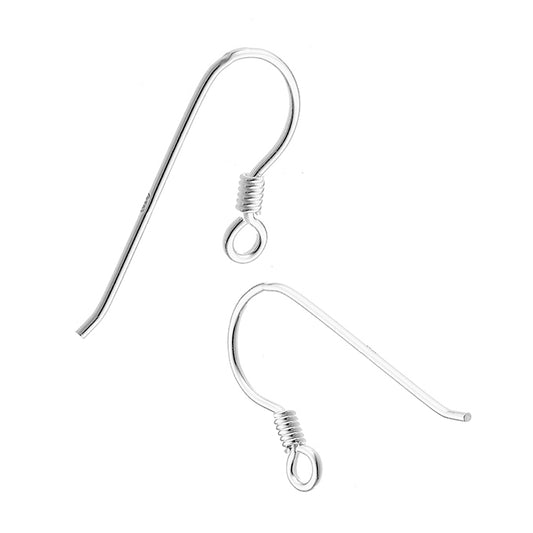 1 Paire de crochets classiques – Argent 925, 16x15mm - Qualité Italienne