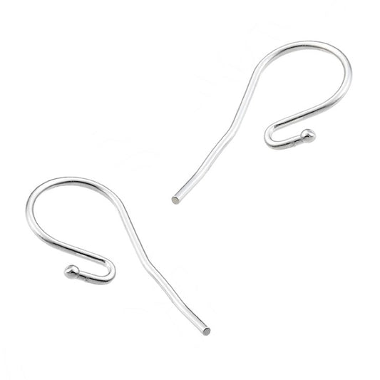 1 paire de crochets pour boucles d'oreilles – Argent 925, 25x10mm - Qualité Italienne
