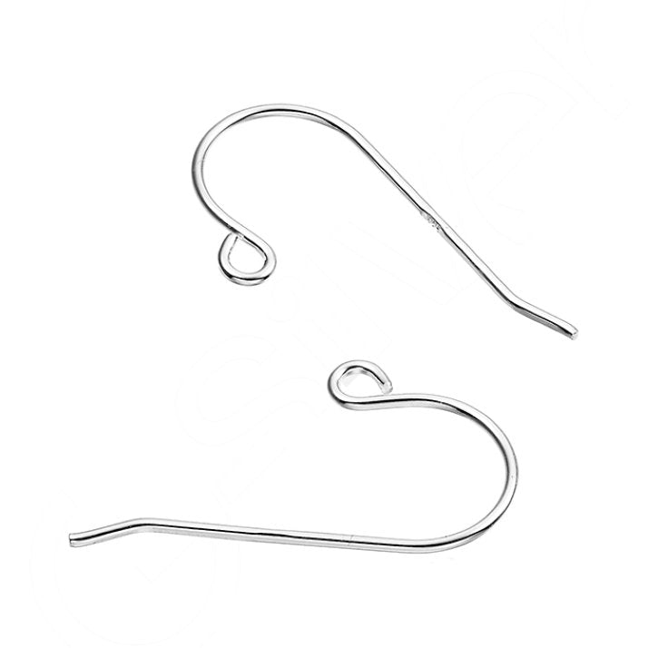 1 paire de crochets pour boucles d'oreilles – Argent 925, 14x11mm - Qualité Italienne