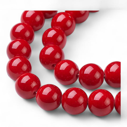 x5 Perles en Jade Mashan teinté – 10 mm