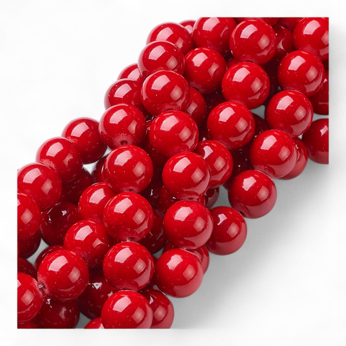 x5 Perles en Jade Mashan teinté – 10 mm