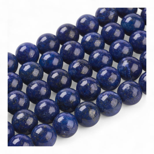x5 Perles en Lapis Lazuli naturel – 10 mm